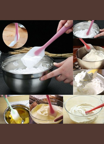 2 шт Лопатка Силіконова Кухонна. Безпечна для Антипригарних Покриттів (517038SL) Clefers (300694614)