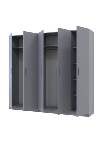 Шафа для одягу Промо Сірий 2+3 ДСП 225х48х204 DRS-011628 (80737767) Doros (346534102)