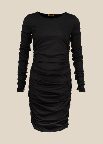 Черное повседневный платье однотонное женское wtc02427 черный shop (2000990927422) LAWA однотонное