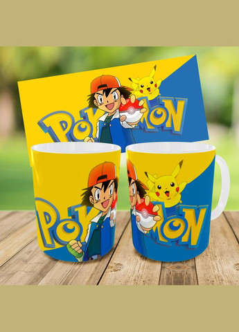 Набір: дитяча сумка-бананка+кружка Покемон Пікачу 32х15см, бананка для хлопчика через плече на подарунок (0310) No Brand (319760431)