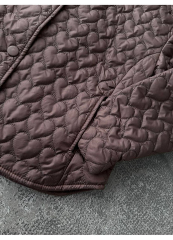 Коричневая зимняя 💕 куртка "серденька" из плащевки лаке – легкость, тепло и нежность 💕ознакомьтесь с размерной сеткой DK/DL Мода без кордонів