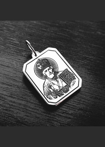 Серебряная икона с молитвой Отче наш. Серебряный подвес ладанка с молитвой 25×19 мм арт.41501 No Brand (301537910)