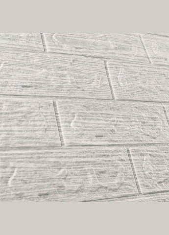 Самоклеюча декоративна 3D панель під світло-сіру цеглу смужка 700x770x3мм (330-3) 3D Loft (302236049)