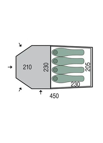 Палатка четырехместная Storm 4 Duralu Green (PNG 147) Pinguin (335404455)