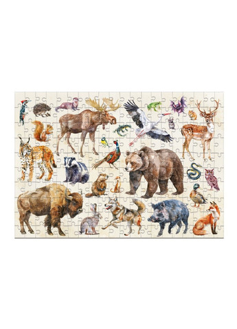 Пазл Монтессорі Лісові тварини, 200 елементів Dodo (364689277)