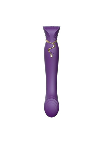 Смартвибратор 3в1 — Queen Twilight Purple, пульсивная жемчужина и вакуум, кристалл Swarovski Zalo (296627044)