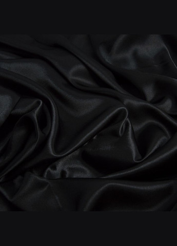 Тканина костюмна креп-сатин чорний IDEIA (275870158)