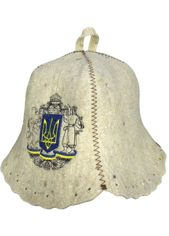 Шапка для бани и сауны из шерсти большой герб No Brand (371276206)