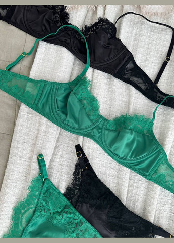 Чорний демісезонний звабливий зручний комплект з мереживом Vakko