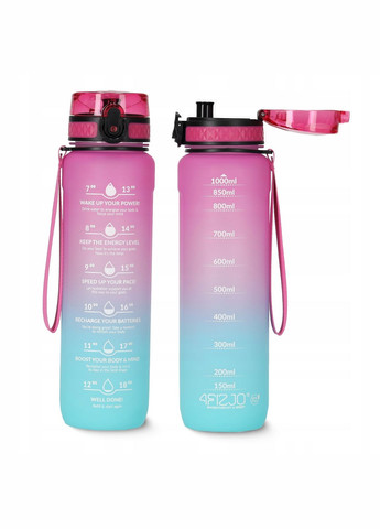 Пляшка для води спортивна 1000 мл Pink/Sky Blue (P-5905973400770) 4FIZJO (316275391)