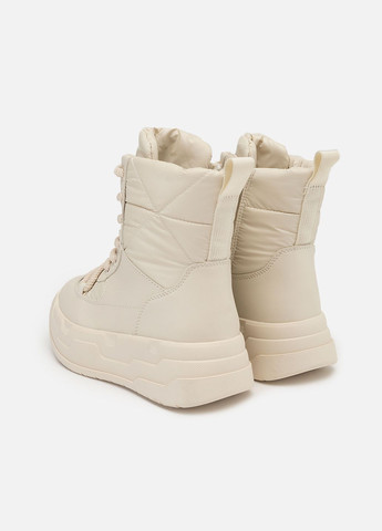 Бежевые зимние ботинки для девочки цвет бежевый цб-00255768 No Brand