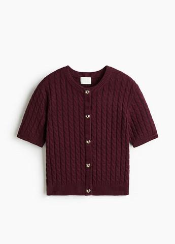 Темно-красный демисезонный кардиган H&M
