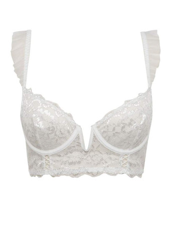Белый балконет кружевной бюстгальтер fall in love FS с косточками