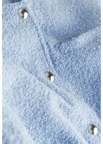 Голубая демисезонная женская куртка оверсайз из букле н&м (56787) xs голубая H&M