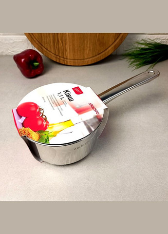 Ковш 1.1л из нержавеющей стали с крышкой с многослойным дном Gemini Ardesto (303211880)