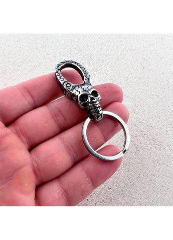 Готичний брелок з черепом для ключів з нержавіючої медичної сталі KC-016 No Brand (299008430)