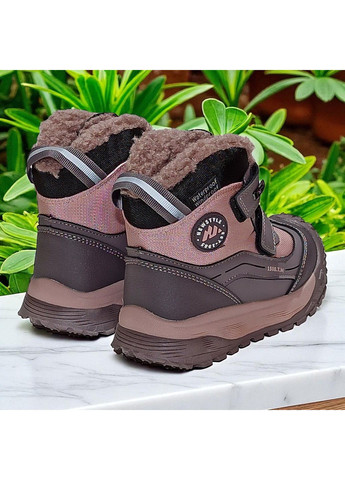 Зимові дутики на липучках, зимові черевики на овчині для дівчинки, термочеревики для дівчинки Tom.M (367020265)