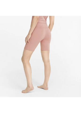 Розовые демисезонные велосипедки studio foundation short women's training leggings Puma