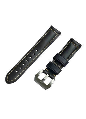 Кожаный ремешок F001 Steel buckle для часов Samsung Galaxy Watch 42 mm (SM-R810) - Black Primolux (333720020)