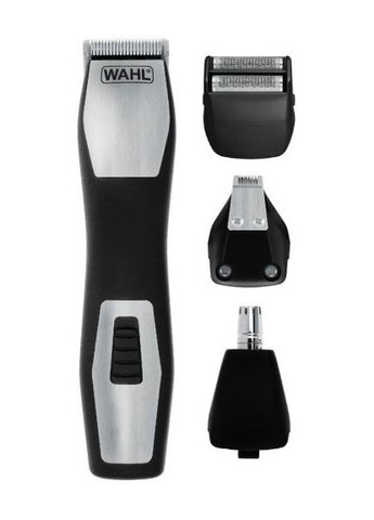 Тример WAHL Groomsman, для бороди, вусів, брів, носа, тіла, акум., роторний мотор, насадок-6, сталь, чорний MOSER (315604134)