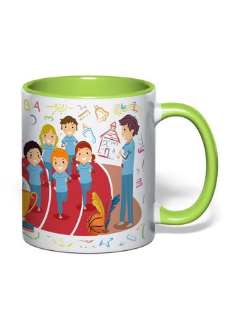 Чашка с печатью "Лучший учитель физкультуры" 330 мл (цвет салатовый) (31439) No Brand (362506344)