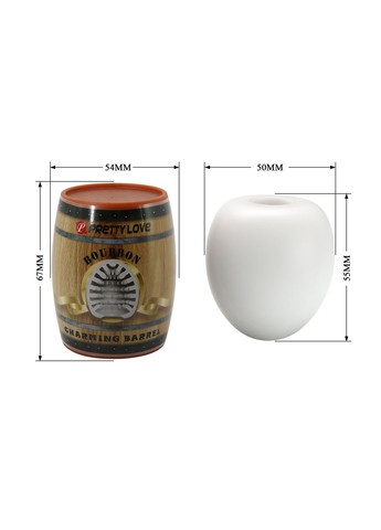 Мастурбатор яйце Barrel білий, 5.5 см Pretty Love (361670126)