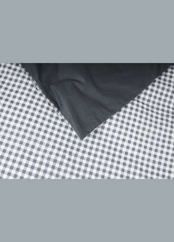 Комплект постільної білизни полуторний 143х210 наволочки 2х50х70 Ranforce Elite (MS-820000016) Moon&Star Gray Square (284416475)