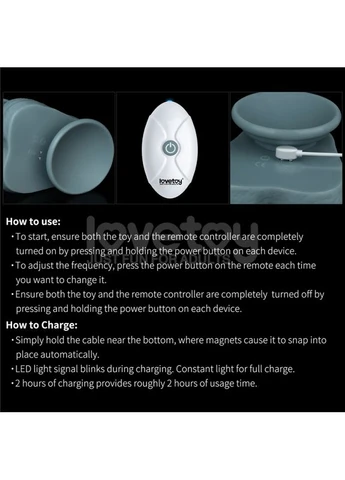 Силиконовый вибратор на присоске Rechargeable Thrusting Vibrating Dildo 11.0 Lovetoy (381045508)