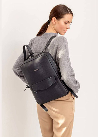 Шкіряний міський жіночий рюкзак на блискавці Cooper темно-синій флотар (A-026945) BlankNote (330144515)