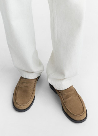 Коричневые мокасины лоферы Zara