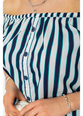 Серо-синяя блуза в полоску, 244r088-1 Ager