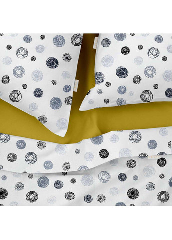 Євро постіль з простирадлом на гумці Yarn Balls CS5 200х220 см Cosas (307387802)