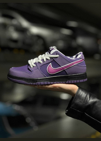 Фиолетовые всесезонные кроссовки Vakko Nike SB Dunk Low Purple Lobster