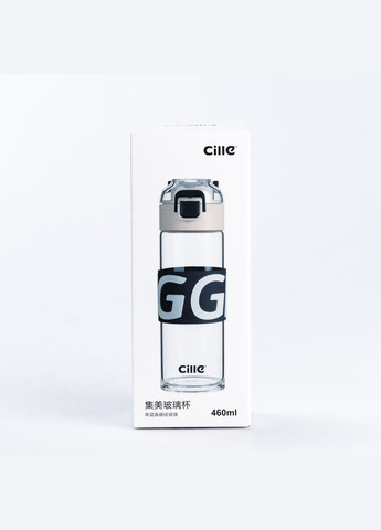 Бутылка для воды 460 мл стеклянная Cille сиреневый Happy Life (338228089)