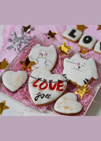 Пряники Влюбленные Котики набор 21*21 см No Brand (365865222)