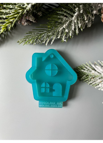 Молд Будиночок з вікном на даху для новорічних іграшок на ялинку силіконова форма для епоксидної смоли No Brand (370567082)