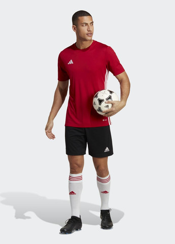 Красный демисезонный спортивный лонгслив adidas с логотипом