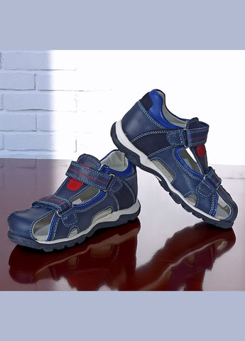 Закриті шкіряні босоніжки сандалії на липучках Клібі Clibee (336147442)