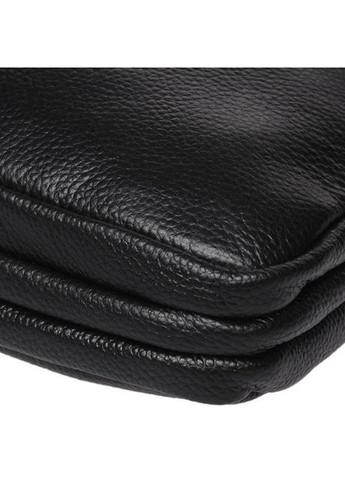 Сумка планшет через плече для документів та для телефону чоловіча з натуральної шкіри середня Чорний 36980 Keizer (353690069)