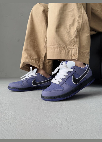 Фиолетовые демисезонные кроссовки мужские и женские nike sb dunk low purple lobster | найк сб данк фиолетовые No Brand