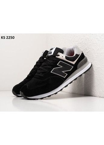 КРОСІВКИ ЖІНОЧІ NEW BALANCE 574 BLACK WHITE НЬЮ БЕЛАНС 574 No Brand чорні демісезони (368867997)