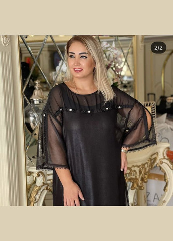 Черное праздничный, коктейльное, вечернее женское нарядное платье на любой повод турция 48/50 размер No Brand