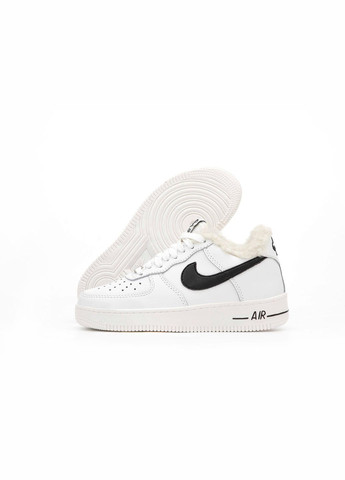 Белые зимние кроссовки зимние мужские и женские nike air force 1 winter low white fur | найк аир форс 1 низкие белые с мехом No Brand