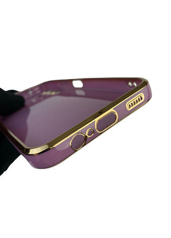 Чохол для Galaxy A14 4G (SM-A145F) з кільцем MagSafe із золотою окантовкою на самсунг а14 чорничний gs1 Samsung (366228989)