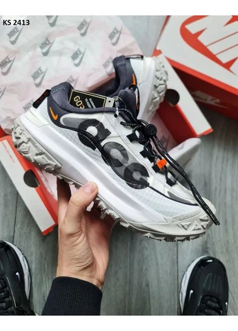 Белые летние кроссовки nike acg mountain fly 2 low white найк асж маунс флай No Brand