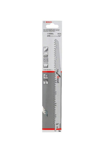 Пильное полотно HCS 2608650676 (S1531L, 240 мм) шабельное для ножовки (23378) Bosch (290253166)