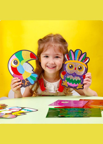 Набір для творчості "Foil craft Birds" VT4433-12, 18 аркушів фольги Vladi toys (316519113)