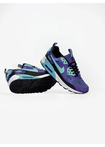 Синие всесезонные кроссовки мужские nike air max 90 drift purple/blue (no name) Vital-Textile NK838-N