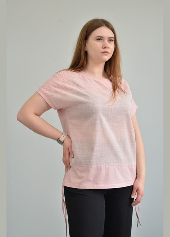 Розовая всесезон женская повседневная футболка, розовая (xl, 2xl, ) 3xl No Brand