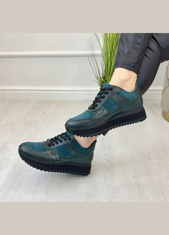 Кросівки комбіновані жіночі на шнурівці. Vasha para зелені демісезони (322429423)